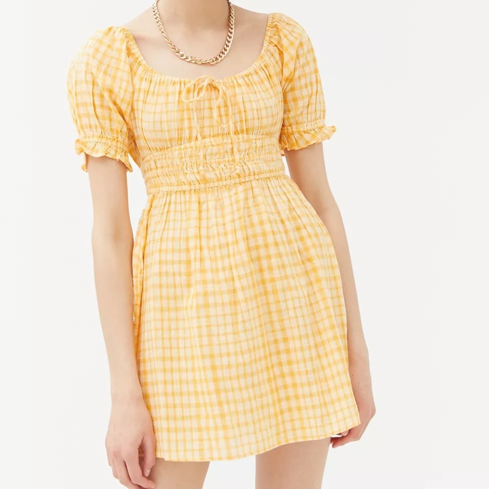 Yellow Milkmaid Dress